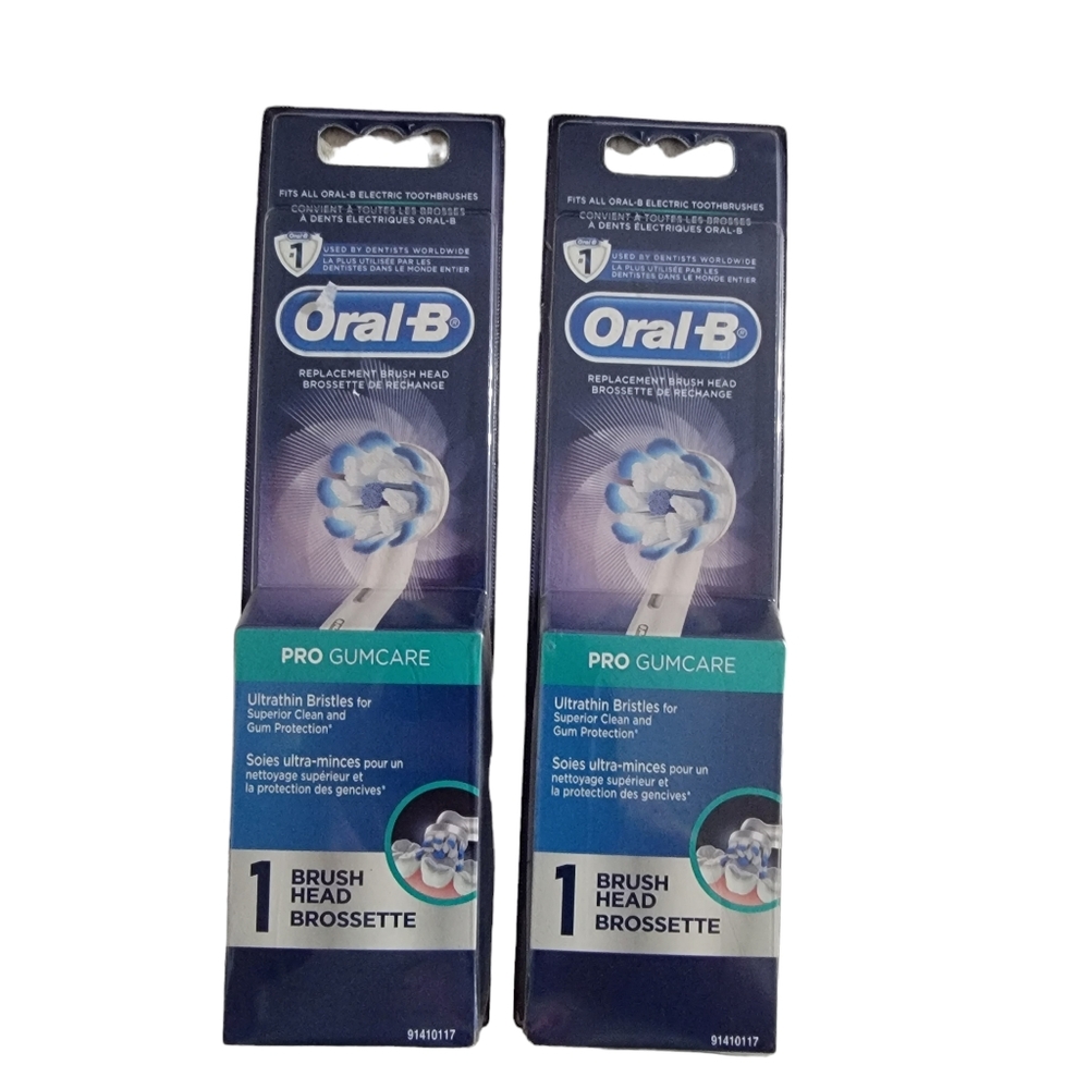 Oral-b crossaction Set of 2 brush head replacement for electric‎ toothbrush NEW